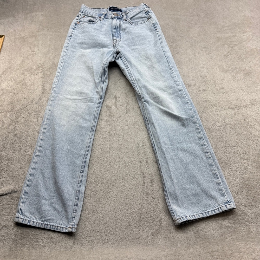 Aeropostale High Rise Baggy Jeans Women 00 Short Light Wash Denim Retro Y2K 90s